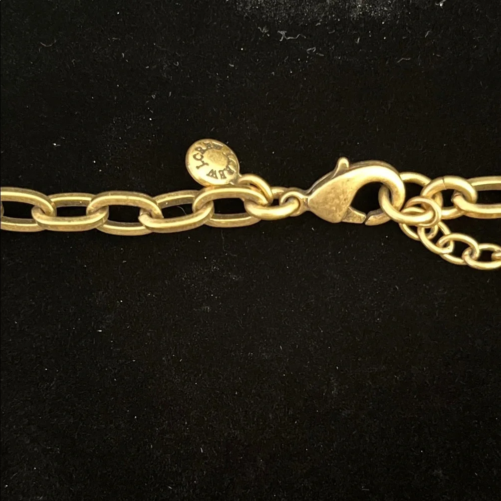 1612 J. Crew Gold Tone multi-colored statement necklace - Picture 2 of 4